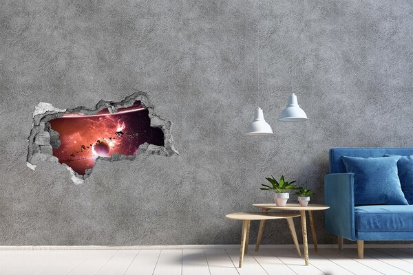 Hole in the wall decal Space Journey Through a Hole in the Wall