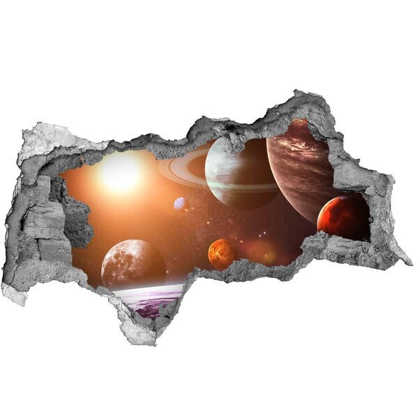 Hole wall sticker Space Adventure