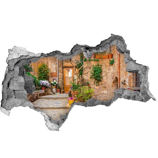Hole wall sticker A charming town in Italy