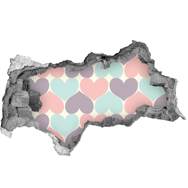 Hole in the wall decal Heart in concrete