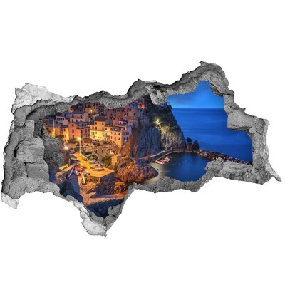 Hole in the wall decal A picturesque seaside town