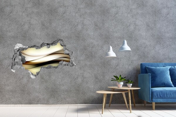 Hole in the wall sticker Abstract landscape in a hole in the wall