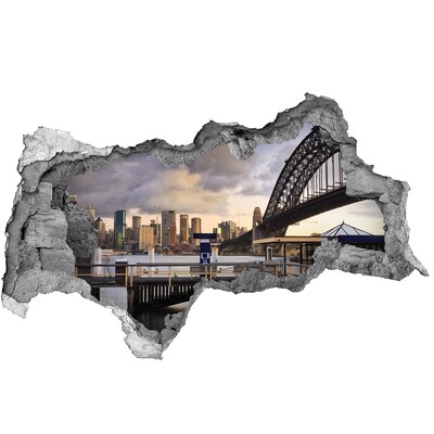 Hole in the wall sticker View of Sydney