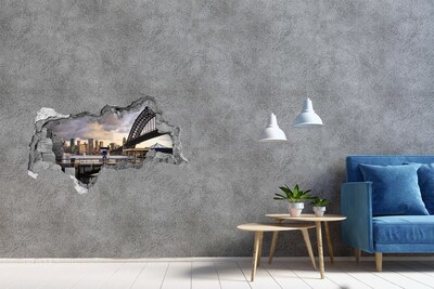 Hole in the wall sticker View of Sydney