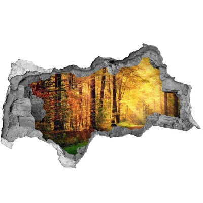 Hole in the wall decal Golden autumn in the forest