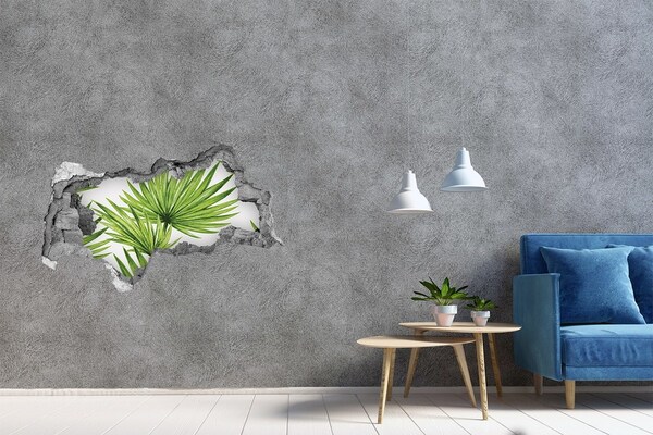 Hole wall sticker A tropical oasis in a hole in the wall