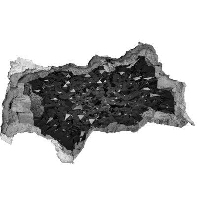 Hole wall sticker Black abyss in the wall