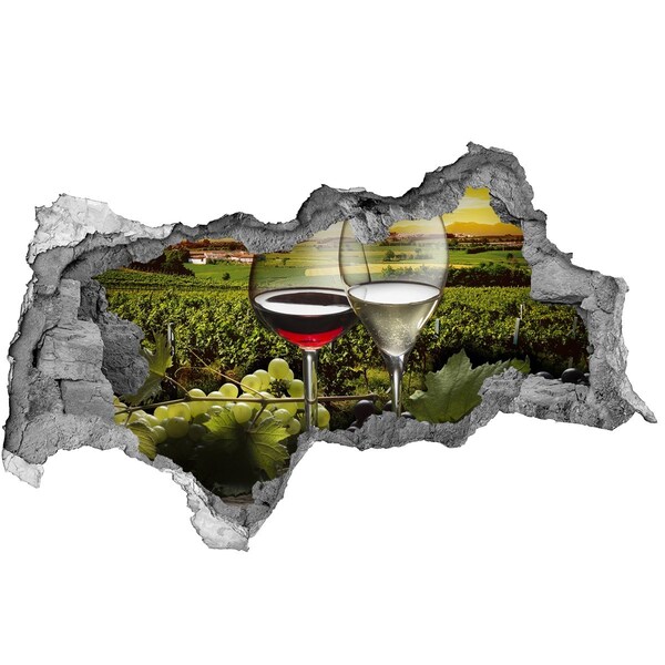 Hole wall sticker Wine in the vineyard