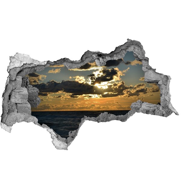 Hole in the wall sticker Sunset over the sea