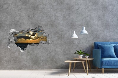 Hole in the wall sticker Sunset over the sea