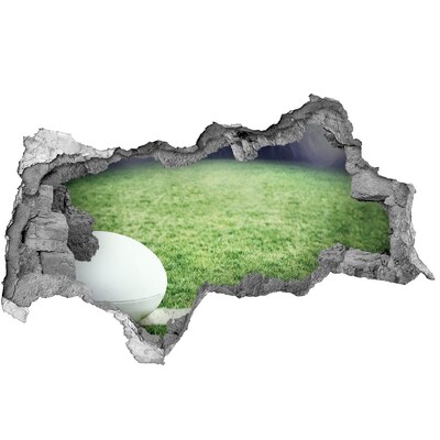 Hole in the wall sticker Rugby on the pitch