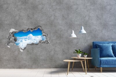 Hole in the wall decal The sky is full of clouds