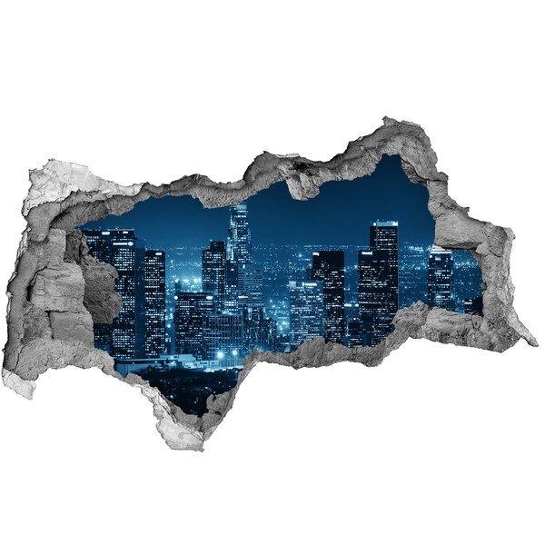 Hole wall sticker Night view of Los Angeles