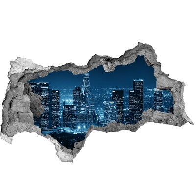 Hole wall sticker Night view of Los Angeles
