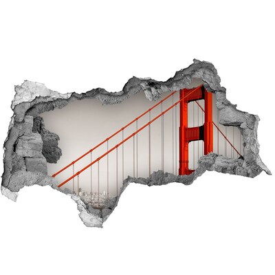 Hole in the wall decal Golden Gate Bridge in San Francisco