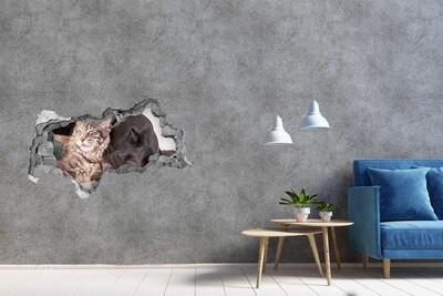 Hole wall sticker A sweet moment of friendship