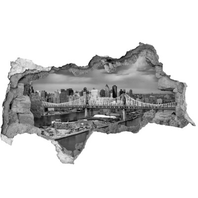 Hole in the wall sticker New York Bridge