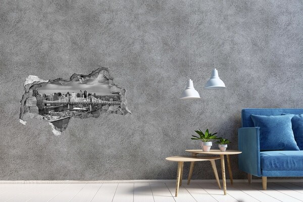 Hole in the wall sticker New York Bridge