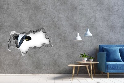 Hole in the wall decal Cow in a hole in the wall