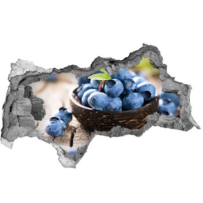 Hole wall sticker Berries in a wooden bowl