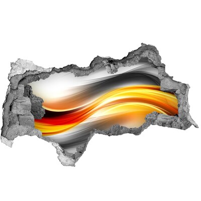 Hole wall sticker A breakthrough of colors in concrete