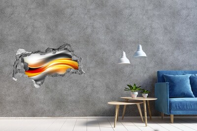 Hole wall sticker A breakthrough of colors in concrete