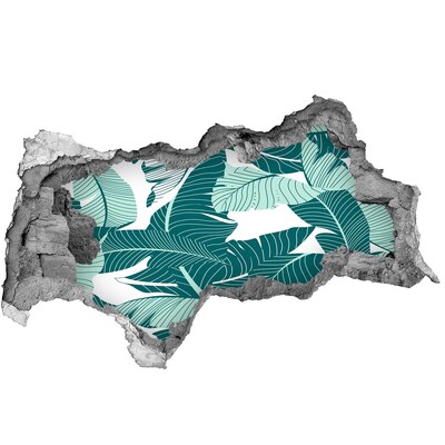 Hole in the wall sticker A tropical oasis in a ruined wall