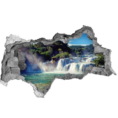 Hole in the wall sticker Waterfalls in Paradise