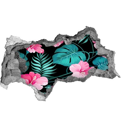 Hole in the wall sticker Hole-in-the-wall tropical garden