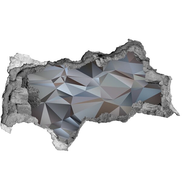 Hole in the wall sticker Stone hole with geometric shapes