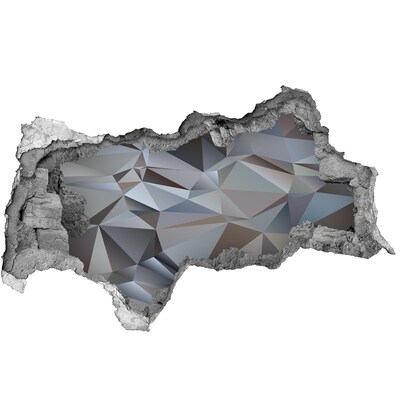 Hole in the wall sticker Stone hole with geometric shapes