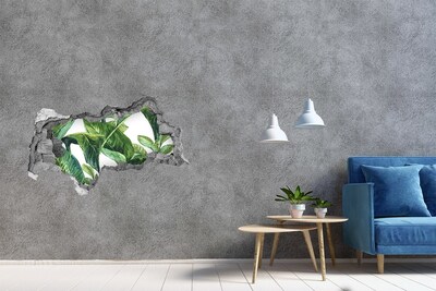 Hole wall sticker A green oasis in concrete