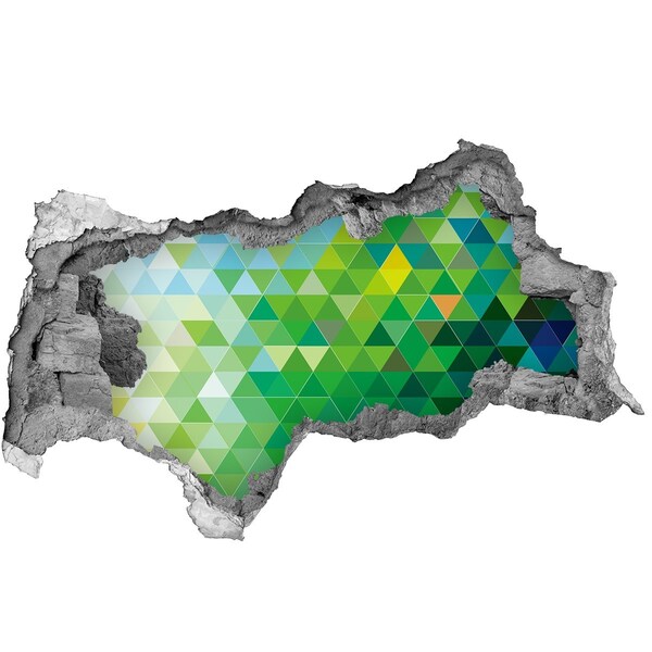 Hole in the wall decal Green landscape in a hole in the wall