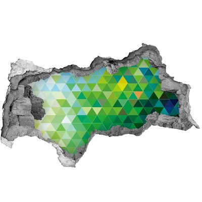 Hole in the wall decal Green landscape in a hole in the wall