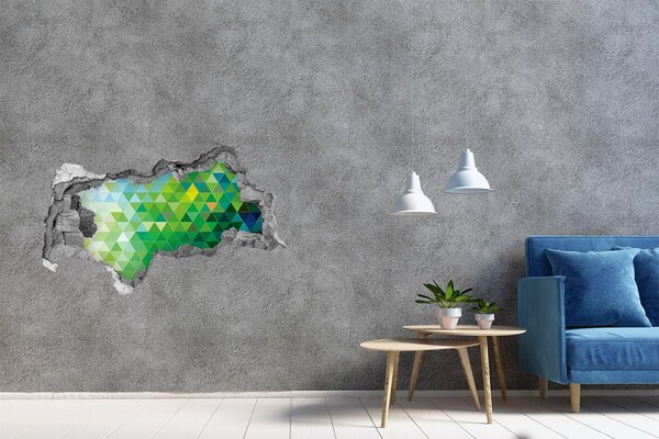 Hole in the wall decal Green landscape in a hole in the wall