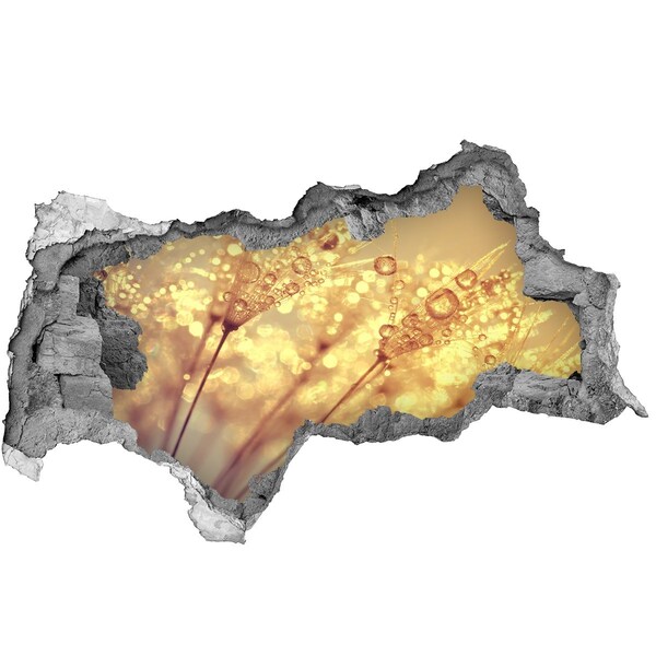 Hole wall sticker Golden meadows in the sunlight