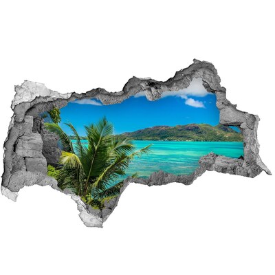 Hole in the wall sticker Tropical paradise behind the wall