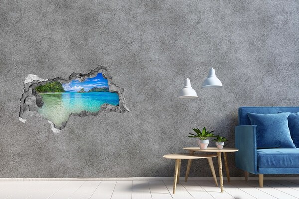 Hole wall sticker Paradise Bay
