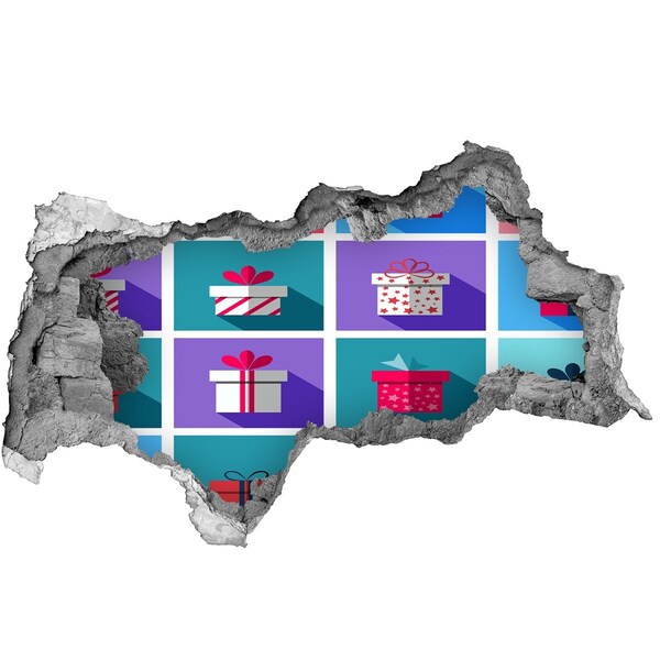 Hole in the wall decal Gift surprises