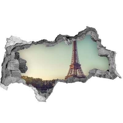 Hole in the wall decal The Eiffel Tower in the setting sun