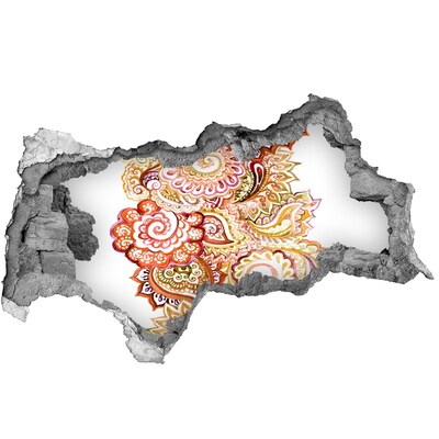 Hole wall sticker Colorful patterns on a concrete background