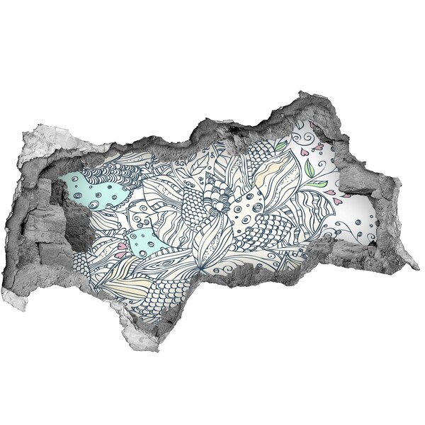 Hole in the wall sticker The colorful world of nature