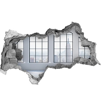 Hole in the wall sticker View of New York