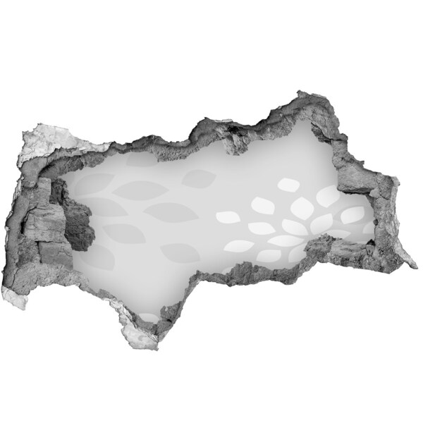 Hole wall sticker A ruined wall overlooking the water