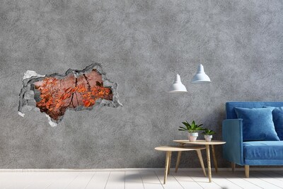 Hole in the wall sticker Autumn water surface