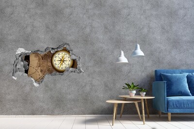 Hole wall sticker Lost Treasure Map