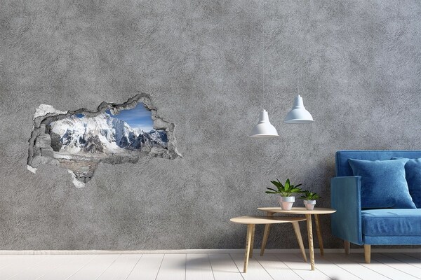 Hole wall sticker Himalayan Mountains