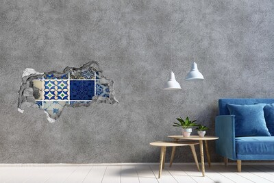 Hole wall sticker Moroccan-style tiles