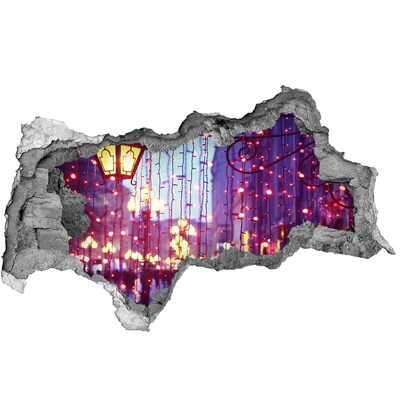 Hole in the wall sticker Christmas Lights in the City