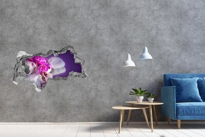 Hole wall sticker Orchids on a background of stones